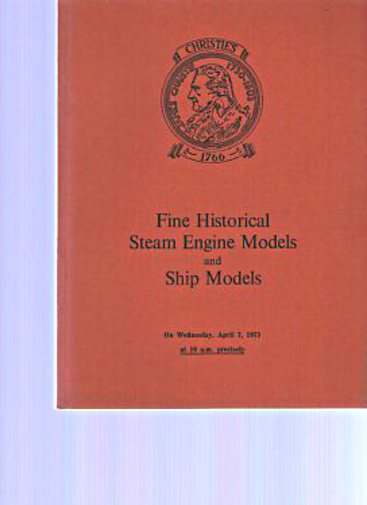 Christies 7th April 1971 Historical Steam Engine Models and Ship Models
