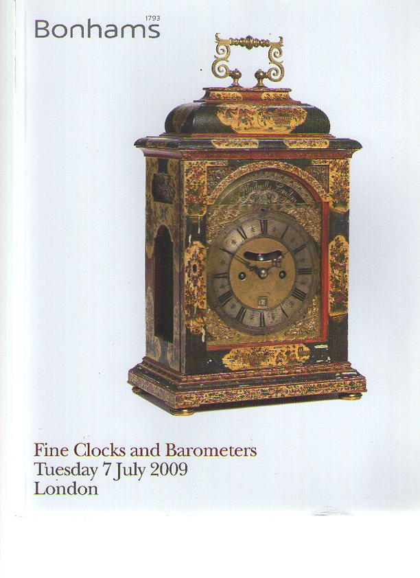 Bonhams July 2009 Fine Clocks and Barometers
