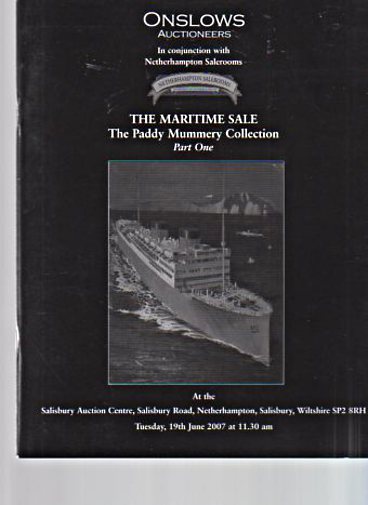 Onslows 2007 Mummery Collection The Maritime Sale