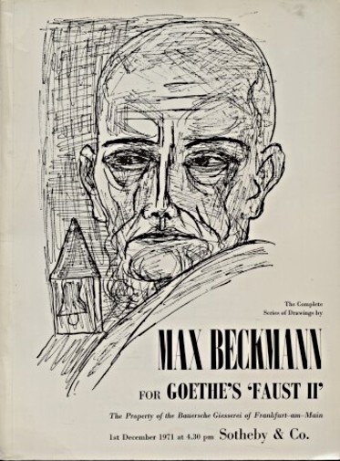 Sothebys 1971 Drawings by Beckmann for Goethe's Faust II