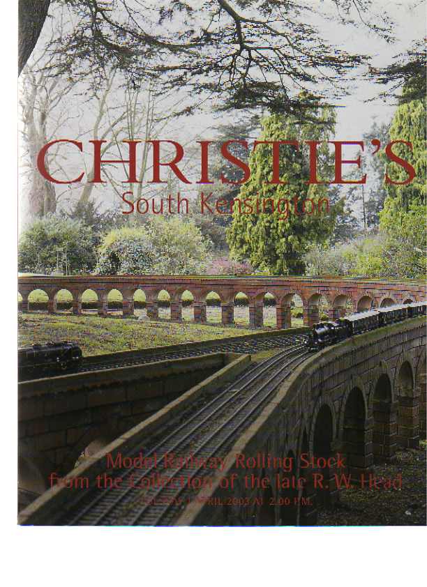 Christies 2003 RW Head Collection Model Railway Rolling Stock