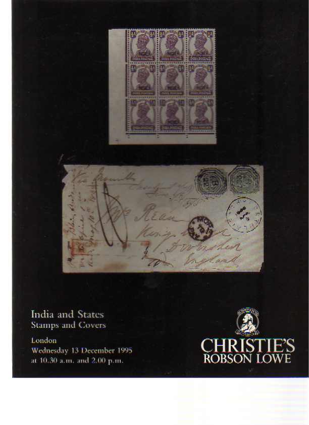 Christies 1995 India & States Stamps & Covers