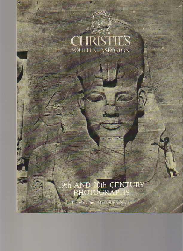 Christies April 1986 19th & 20th Century Photographs