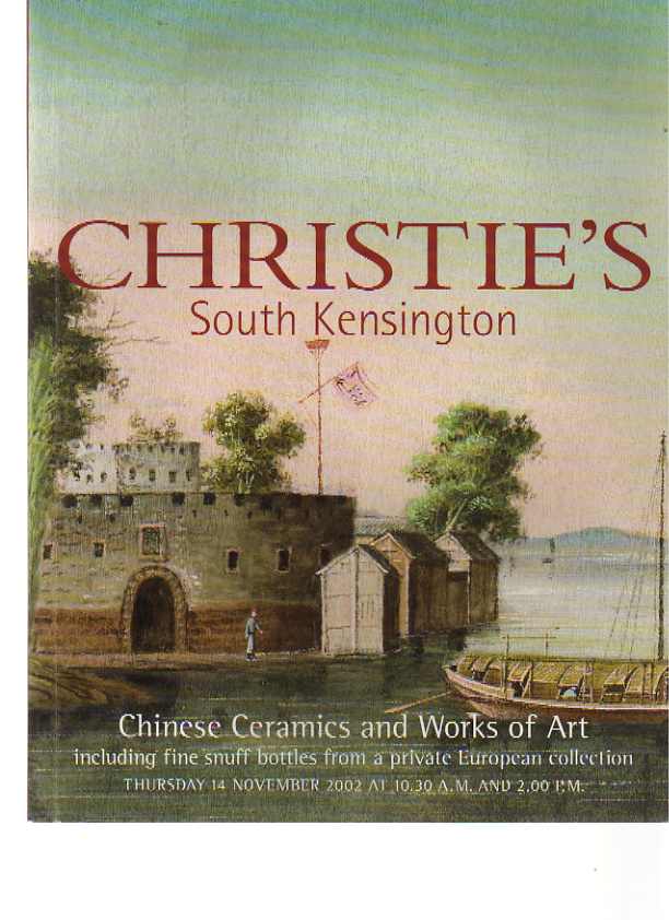 Christies 2002 Chinese Ceramics & Works of Art inc Snuff Bottles