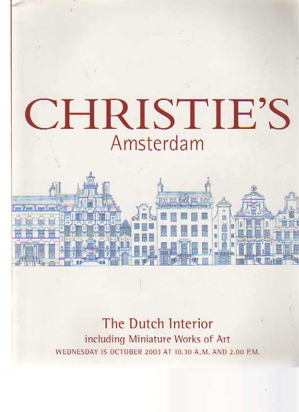 Christies 2003 The Dutch Interior inc. Miniature Works of Art