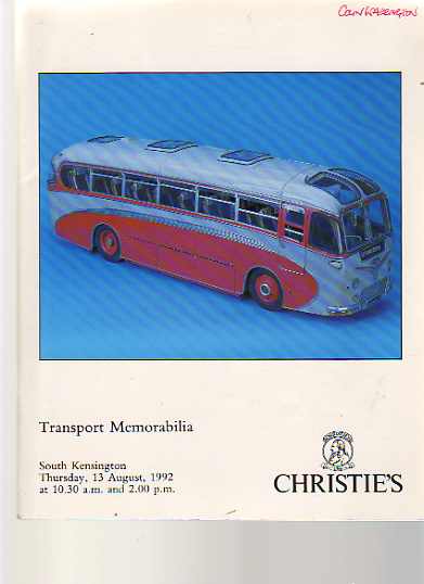 Christies 1992 Transport Memorabilia