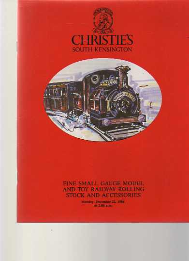 Christies 1986 Fine Small Gauge Model, Toy Railway Rolling Stock