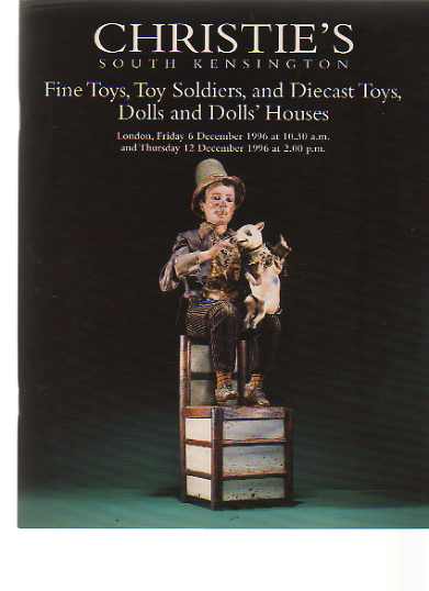 Christies 1996 Toys, Toy Soldiers, Diecasts, Dolls, etc