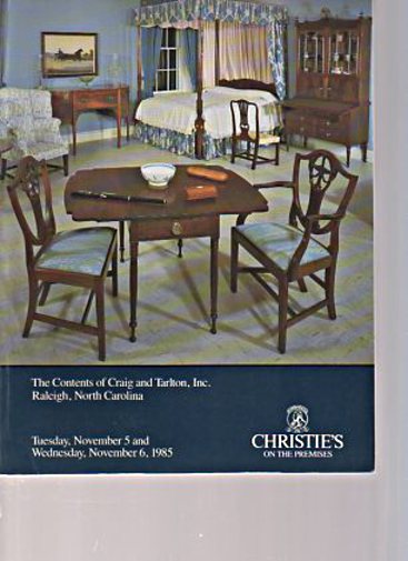 Christies 1985 Contents of Craig & Tarlton, North Carolina