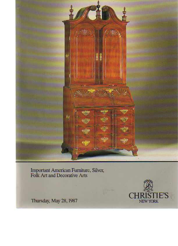 Christies 1987 Important American Furniture, Silver, Folk art