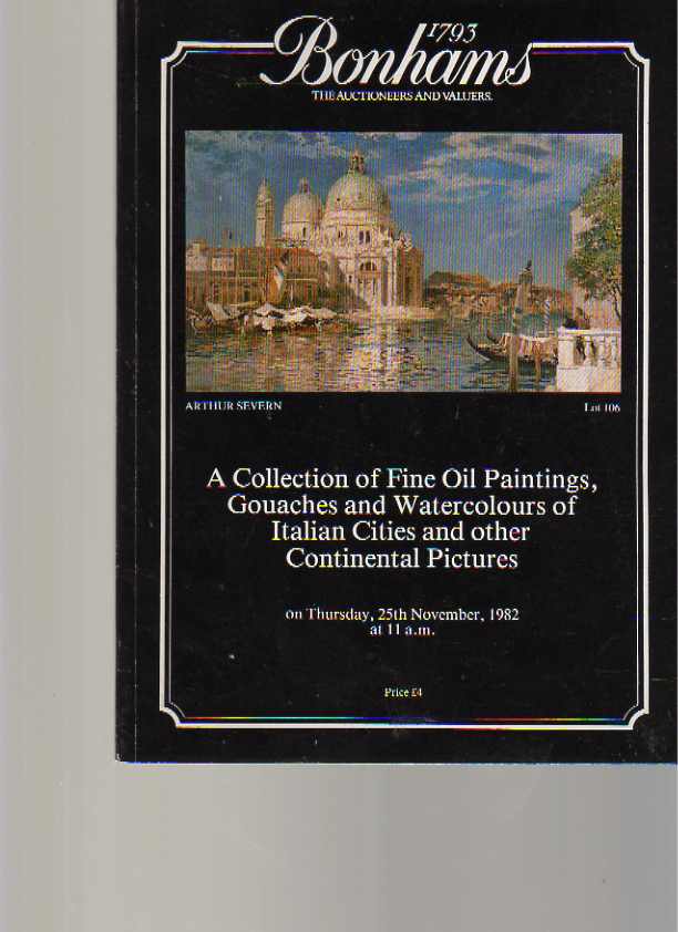 Bonhams 1982 Oil Paintings of Italian Cities & other pictures
