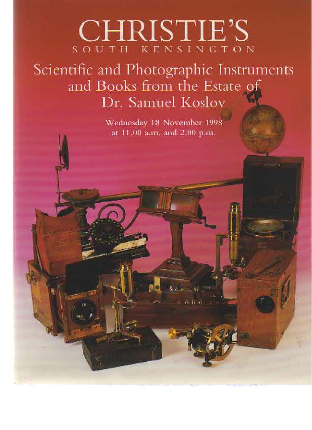 Christies 1998 Koslov Collection Scientic Instruments etc