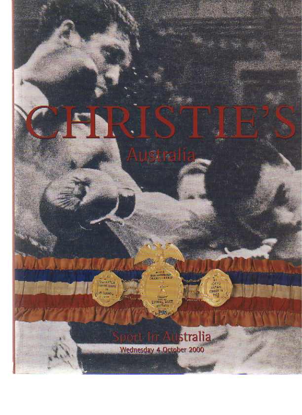 Christies October 2000 Sport in Australia (Digital Only)