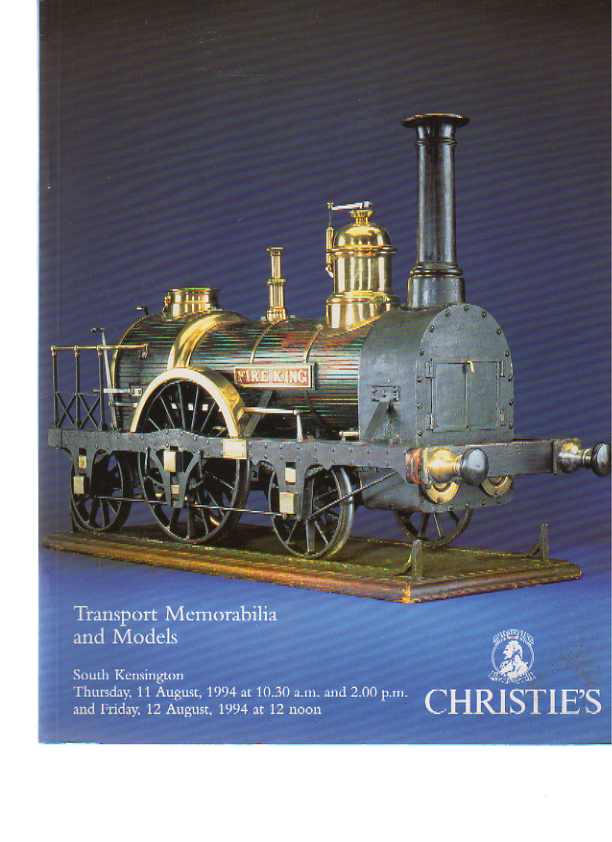 Christies 1994 Transport Memorabilia & Models