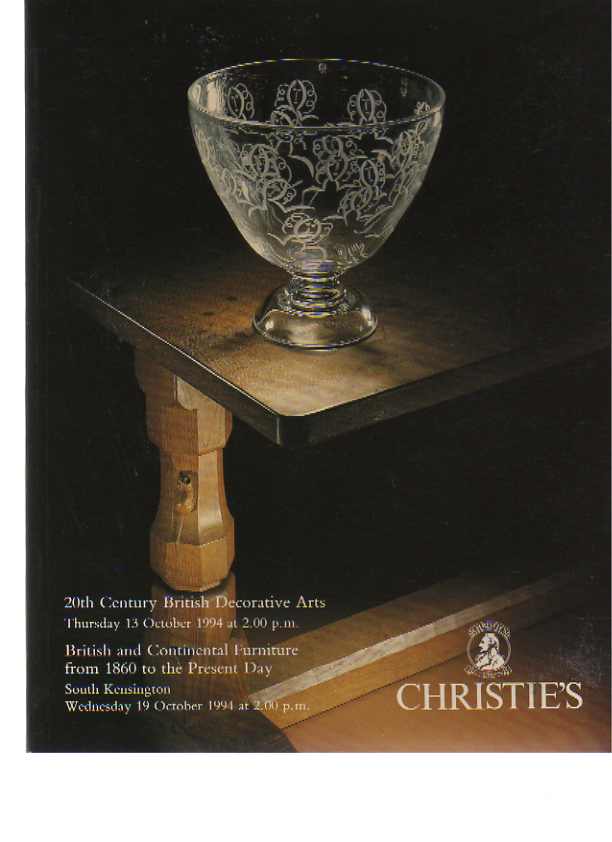 Christies 1994 20th C British Decorative Arts
