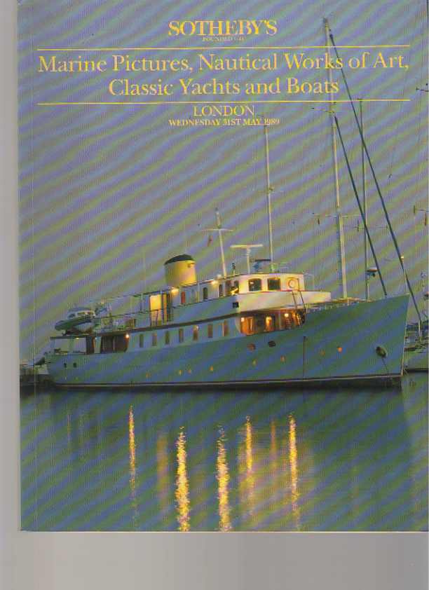 Sothebys 1989 Marine Pictures, Nautical Works of Art, Yachts
