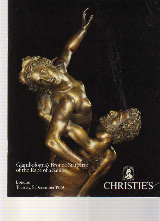 Christies 1989 Giambologna’s Bronze of the Rape of a Sabine