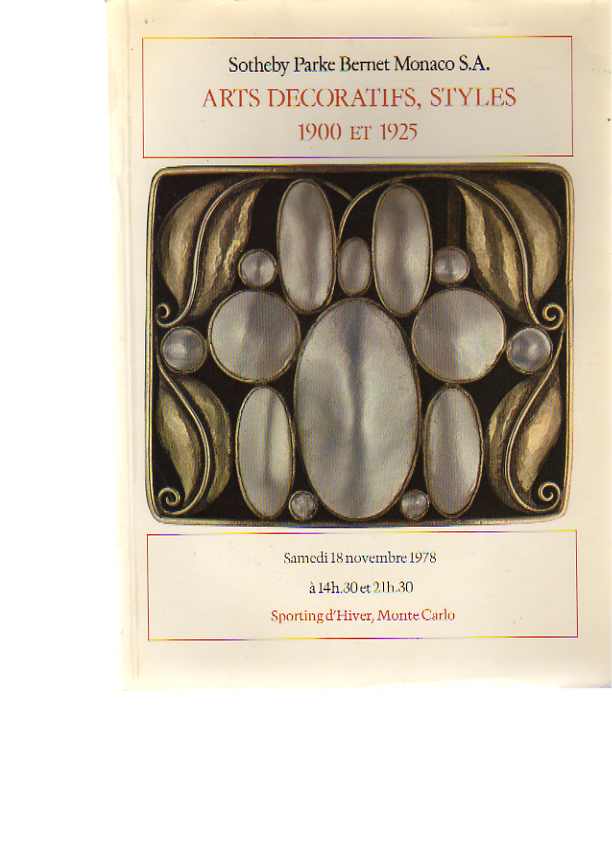 Sothebys 1978 Art Nouveau & Art Deco