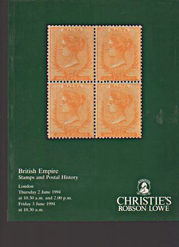 Christies 1994 British Empire Stamps & Postal History