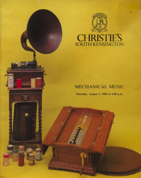 Christies August 1989 Mechanical Music