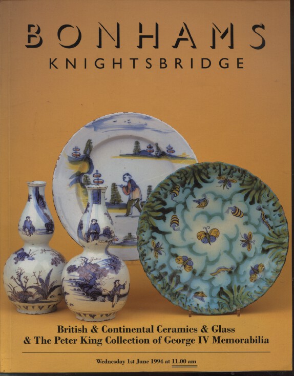 Bonhams June 1994 British & Continental Ceramics & Glass, Peter King Collection