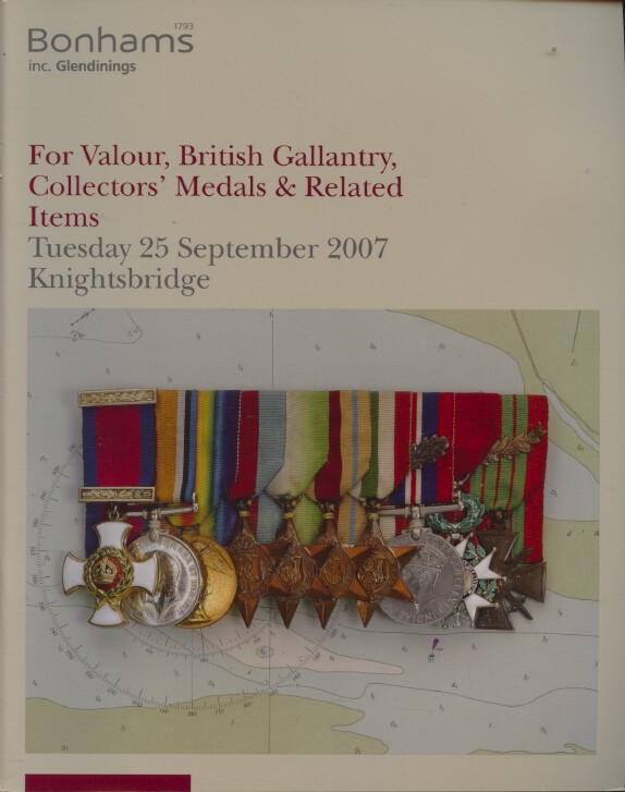 Bonhams Sept 2007 For Valour, British Gallantry, Collectors' Medals & Related