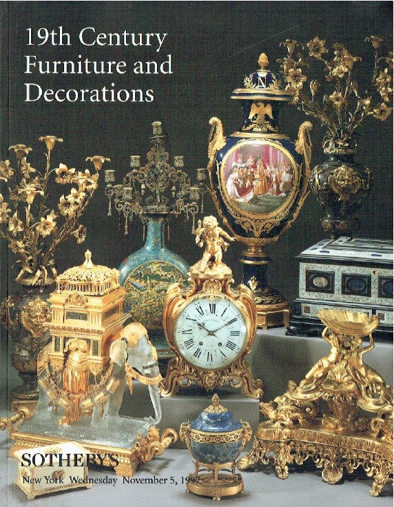 Sothebys November 2001 19th Century Furniture & Decorations