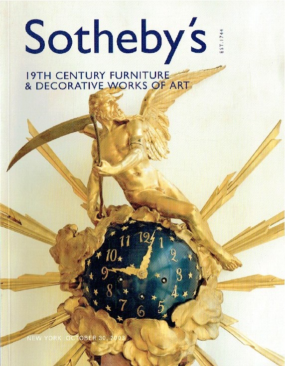 Sothebys October 2003 19th Century Furniture and Decorative Works of Art