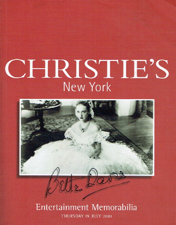 Christies July 2001 Entertainment Memorabilia