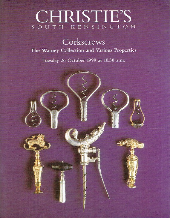 Christies October 1999 Corkscrews The Watney Collection