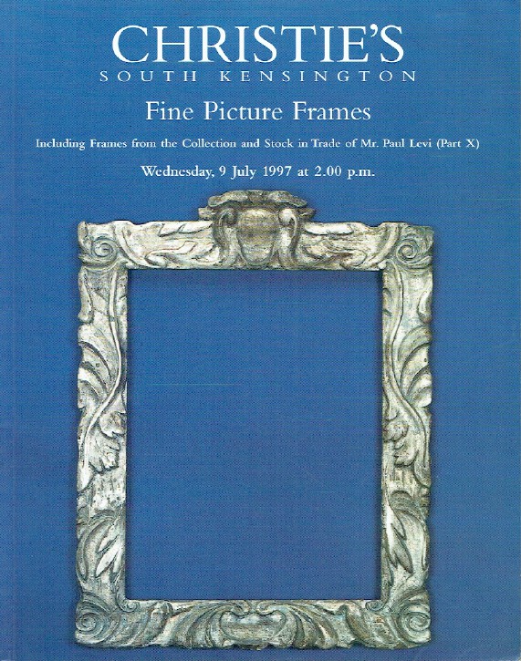 Christies July 1997 Frames & Artists' Materials Mr.Paul Levi Collection Part X