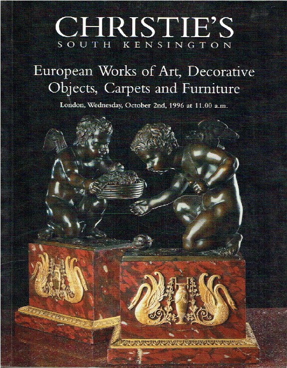 Christies October 1996 European WOA, Decorative Objects, Carpets & Furniture