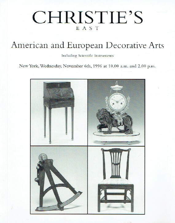 Christies November 1996 American & European Decorative Arts
