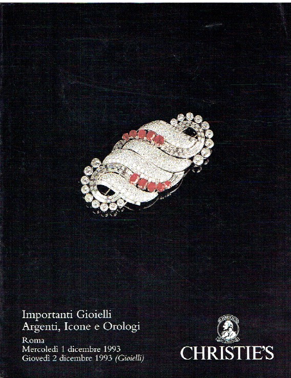 Christies December 1993 Important Jewels Silver, Icons & Watches