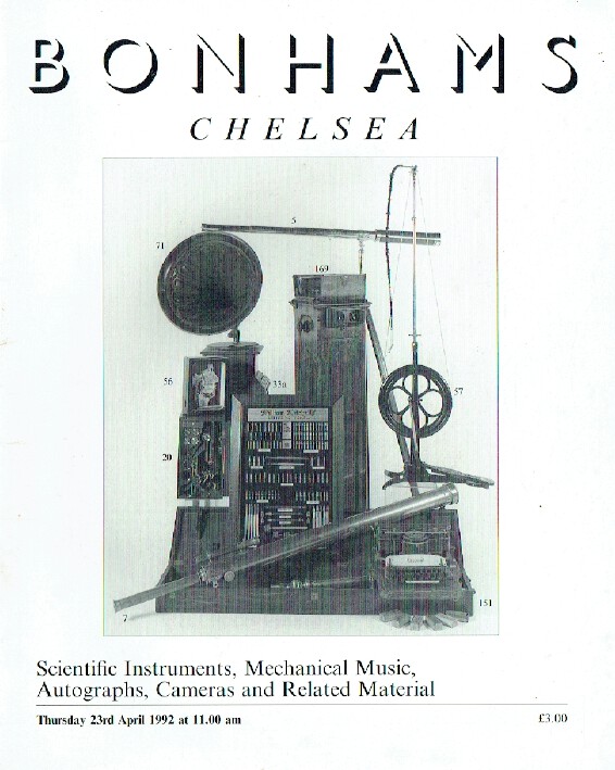 Bonhams April 1992 Scientific Instruments, Mechanical Music and Cameras