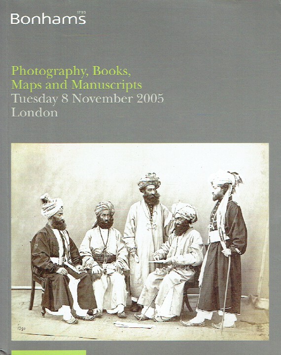 Bonhams November 2005 Photographs, Books, Maps and Manuscripts