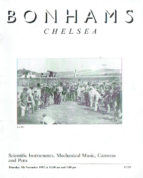 Bonhams November 1992 Scientific Instruments, Mechanical Music, Cameras and Pens