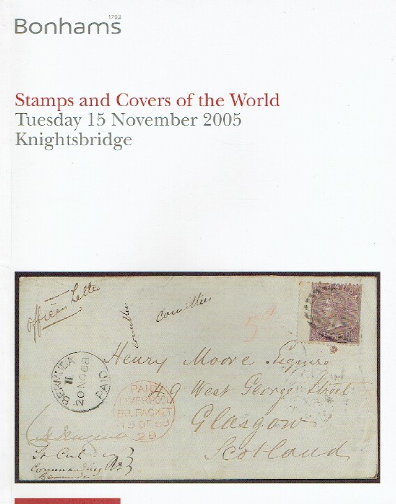 Bonhams November 2005 Stamps and Covers of the World