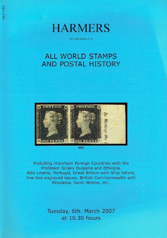 Harmers March 2007 All World Stamps and Postal History