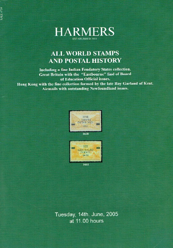 Harmers June 2005 All World Stamps and Postal History