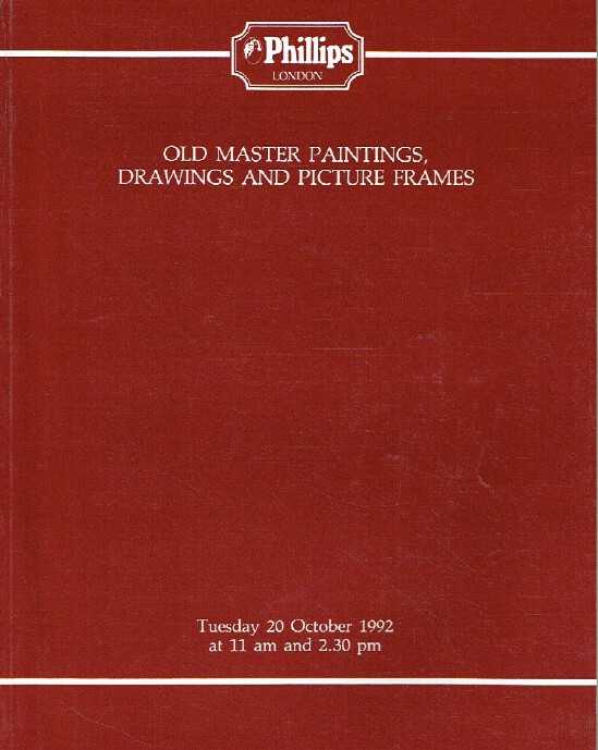 Phillips October 1992 Old Master Paintings & Drawings and Picture Frames