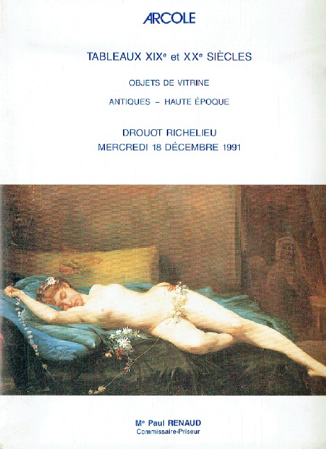 Arcole December 1991 19th & 20th Century Paintings, Antiques - Haute Epoque