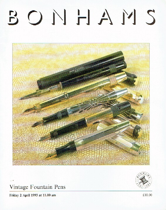Bonhams April 1993 Vintage Fountain Pens