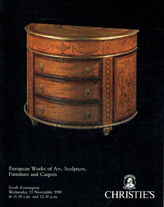 Christies November 1990 European Works of Art, Sculpture, Furniture & Carpets