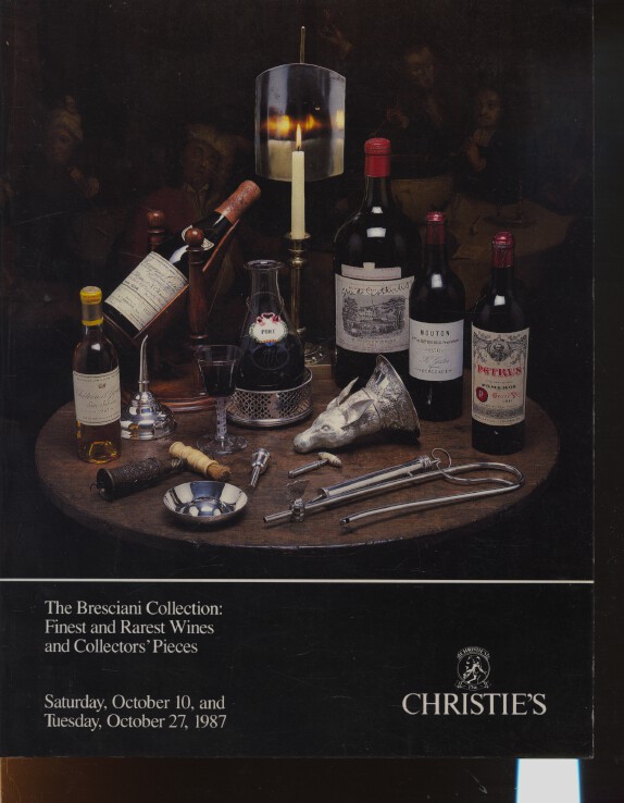 Christies Oct 1987 Bresciani Collection, Finest & Rarest Wines