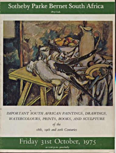 Sothebys October 1975 Important South African Paintings, Drawings, Watercolours