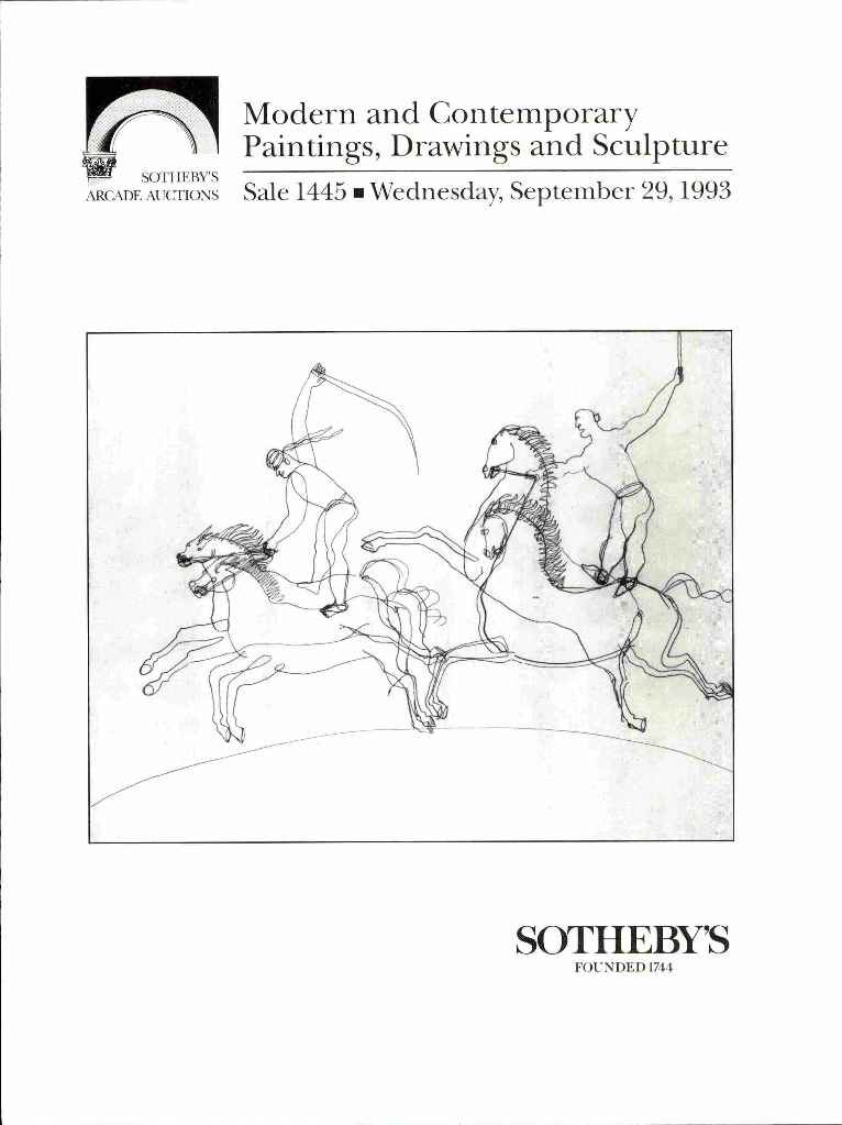 Sothebys September 1993 Modern & Contemporary Paintings, Drawings