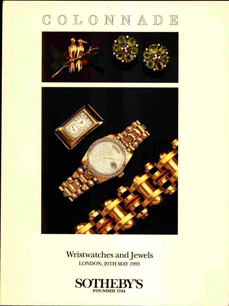 Sothebys May 1993 Wristwatches & Jewels (Digitial Only) - Click Image to Close