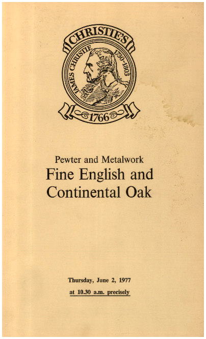 Christies June 1977 Fine English & Continental Oak (Digital only)