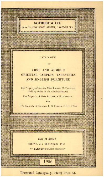 Sothebys December 1956 Arms & Armour,etc. (Digital only)